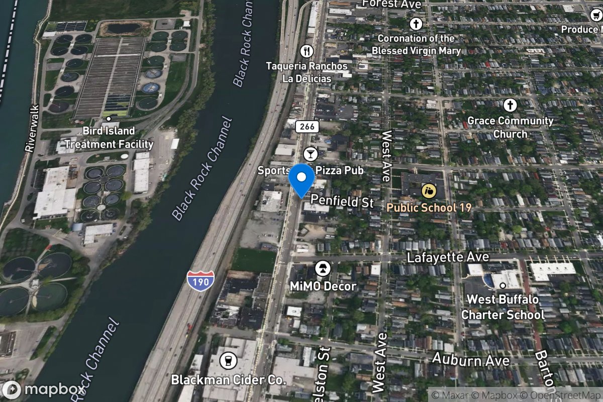 NIAGARA STREET SAND FILTRATION DISTRIBUTION BOX location