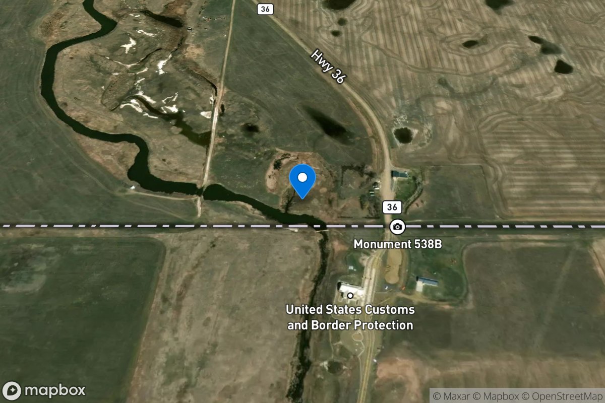 East Poplar River at International Boundary location