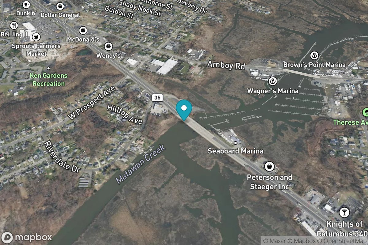 Matawan Creek, Route 35 bridge