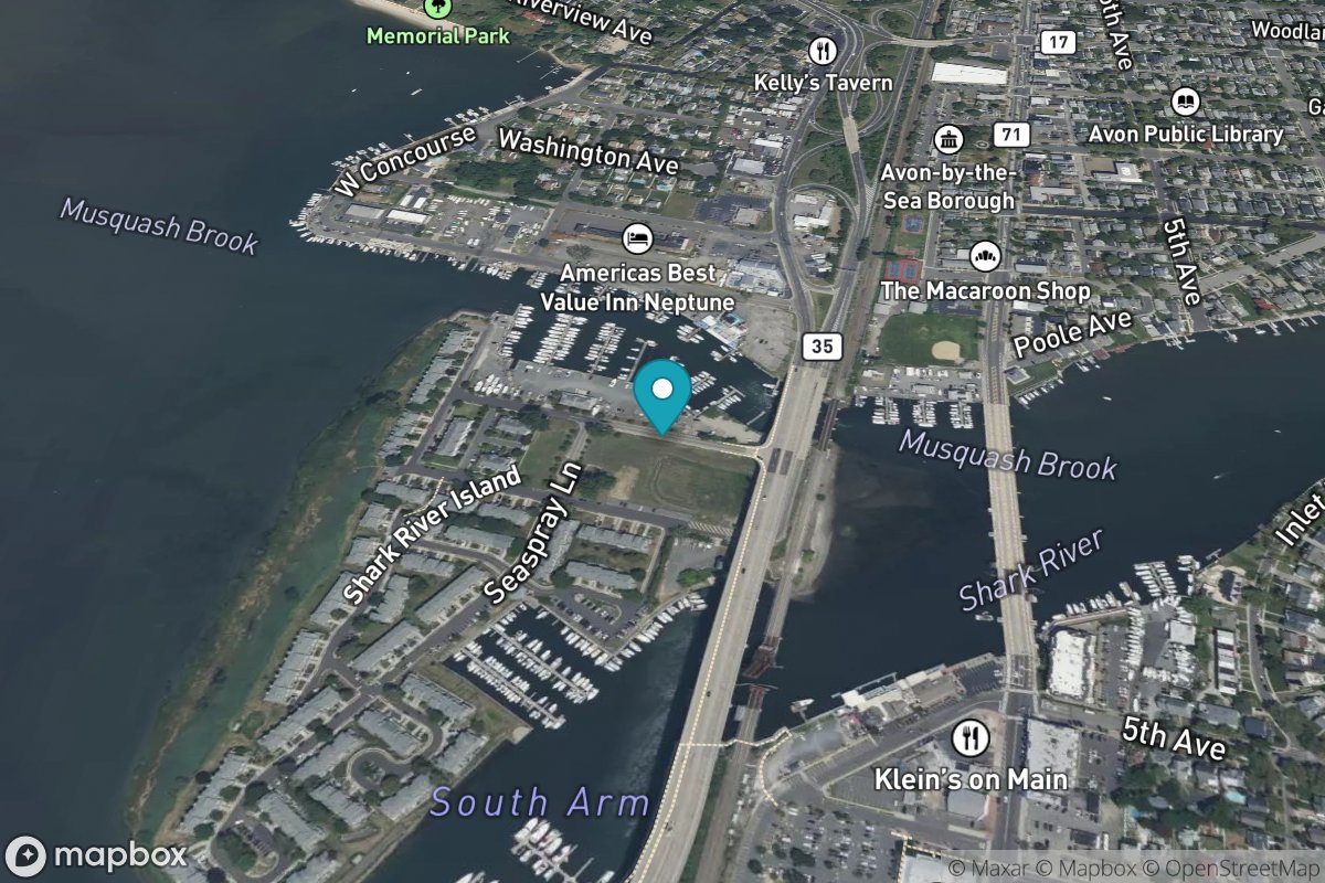 Shark River Island, fixed RR. bridge