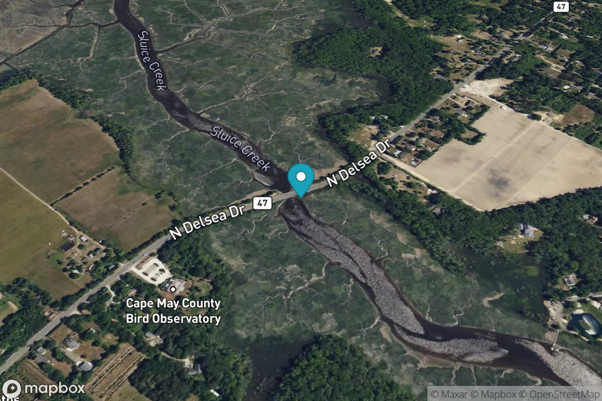 Sluice Creek, Route 47 bridge, Dennis Creek