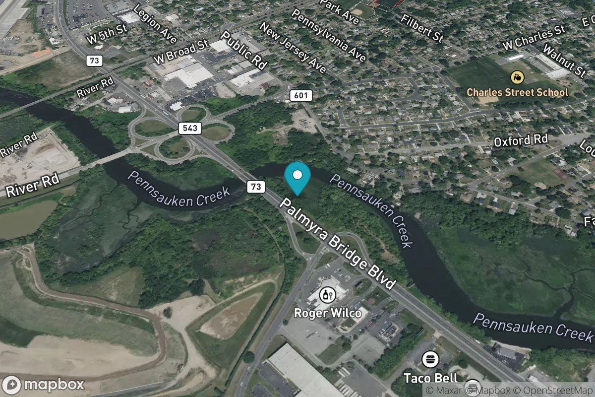 Palmyra, Pennsauken Creek, Route 73 bridge, N.J.