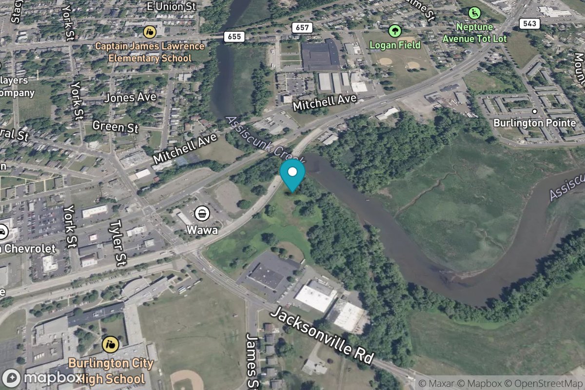 Assiscunk Creek, Route 130 bridge, N.J.