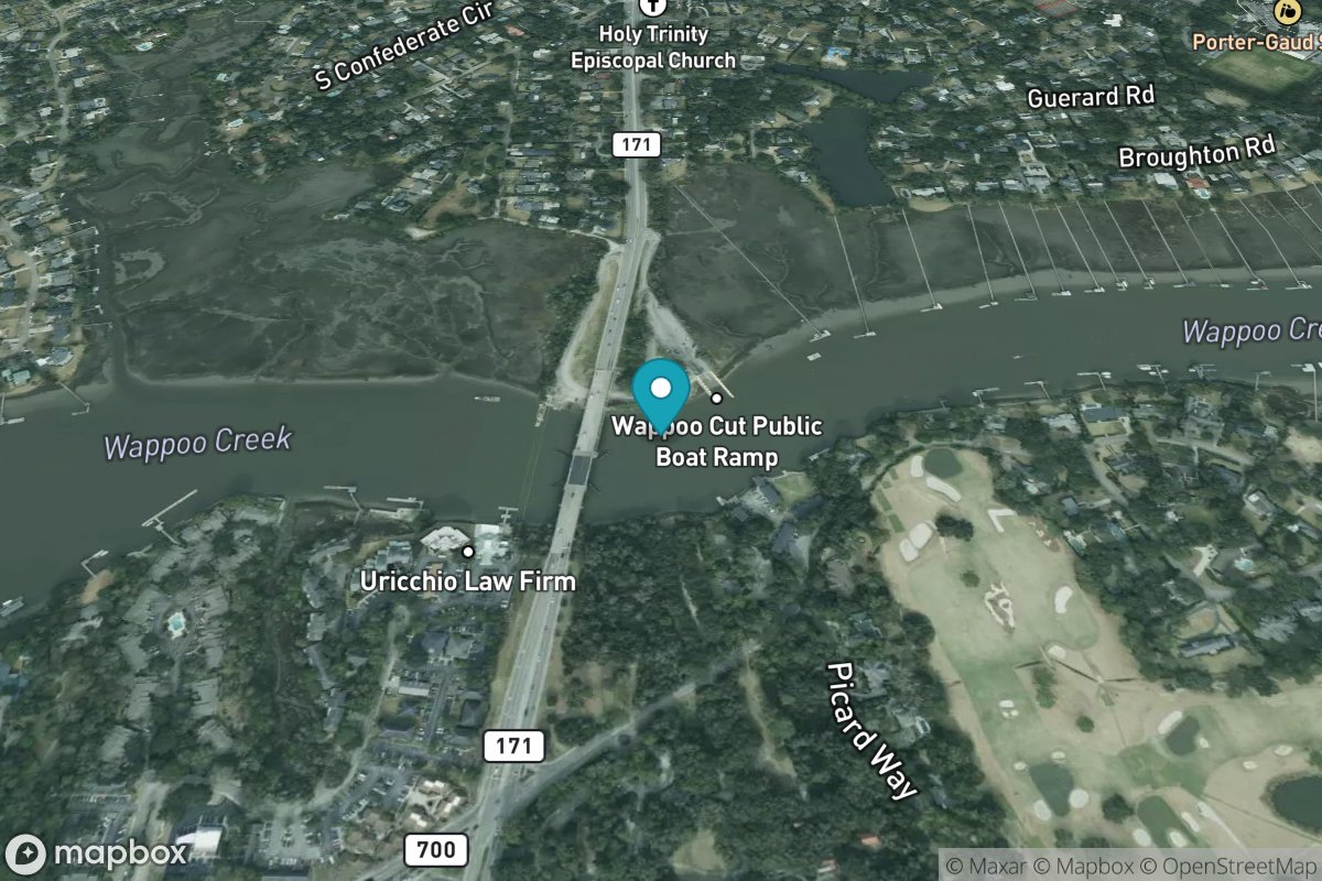 Wappoo Creek, highway bridge