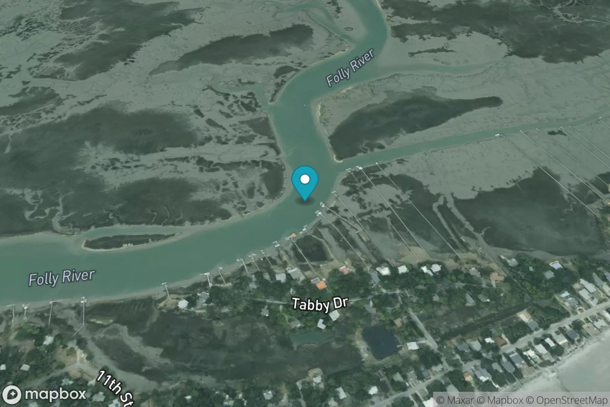 Folly River, north, Folly Island