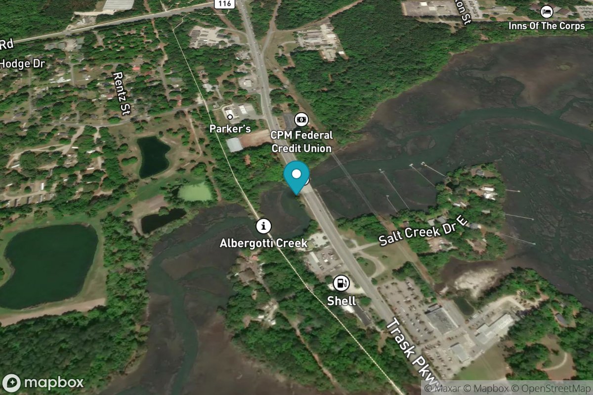 Albergottie Creek, Rt. 21 bridge