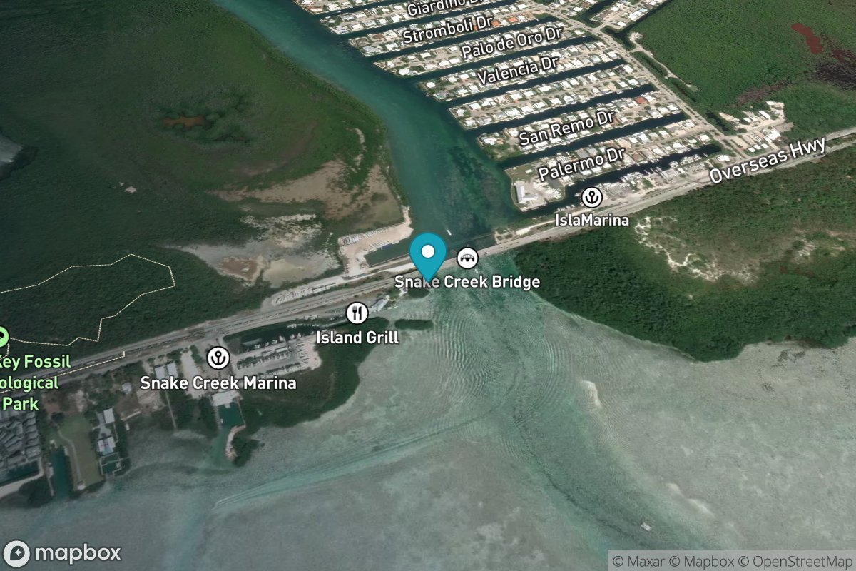 Snake Creek, Hwy. 1 bridge, Windley Key