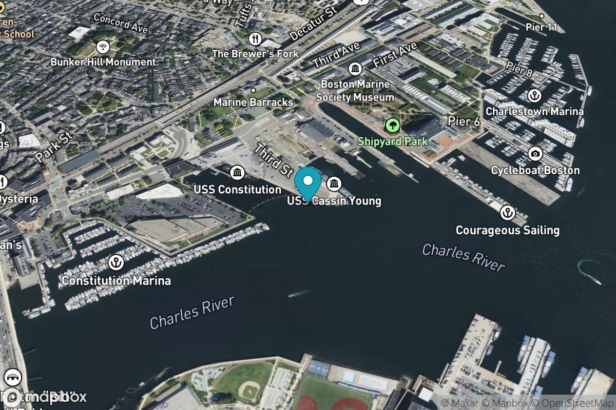 Charlestown, Charles River entrance